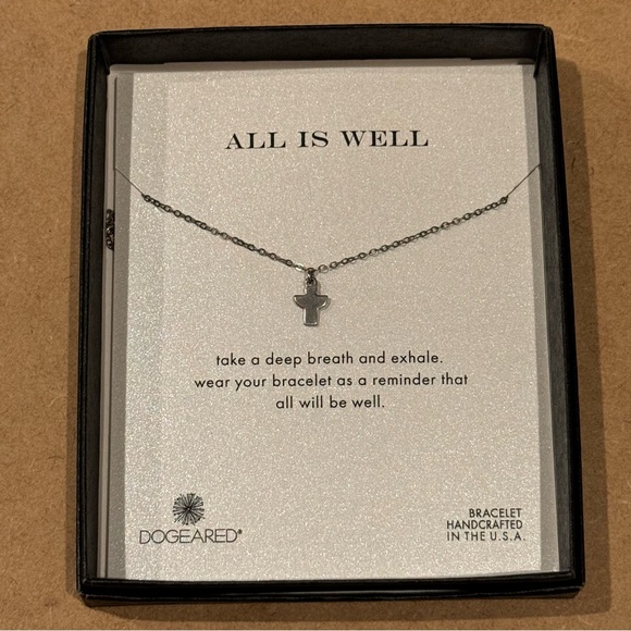Dogeared - “All is well” Bracelet Silver NIB - Picture 3 of 3